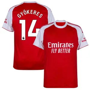 Gyokeres 14 Red Color ARS ss2526 Home Soccer Shirt, ARS Gyokeres Short Sleeve Home Edition Shirt