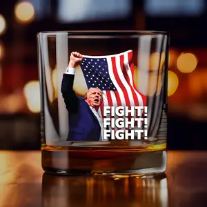 Fight! Fight! Fight! Trump Whiskey Glass