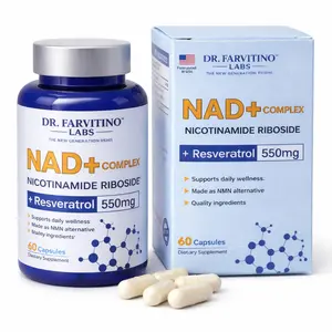 NAD+ 550mg + Resveratrol | Advanced Cellular Energy Support | 60 Capsules