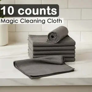10 Pack Magic Multipurpose Cleaning Cloths, Reusable Thick No Streak Microfiber Wipes, Multi-Purpose for Windows Glass Car Surfaces