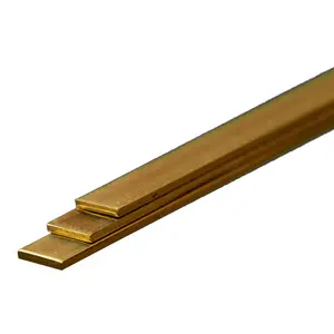 Brass Strip: 0.5mm Thick x 6mm Wide x 300mm Long (3 Pieces)