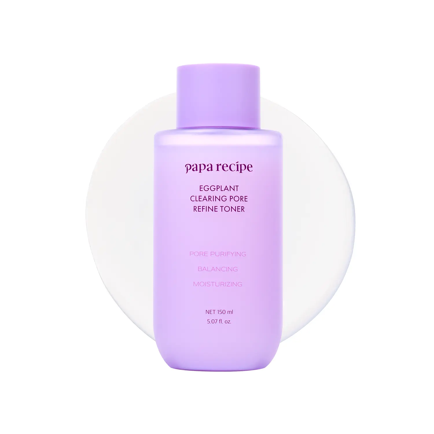 Papa Recipe Eggplant Clearing Pore Refine Toner (5.07 fl oz/150 ml) - Pore Refining & Skin Balancing, Daily Exfoliating Toner, Lightweight Milky Texture, Low-Irritation, Korean Skincare