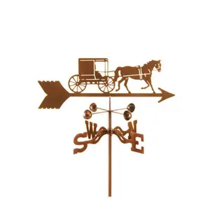 212 MAIN EZ Vane Amish Horse & Buggy Weathervane, 4-Sided Mount Outdoor Decor Furniture Accessory, Four-Sided Mount
