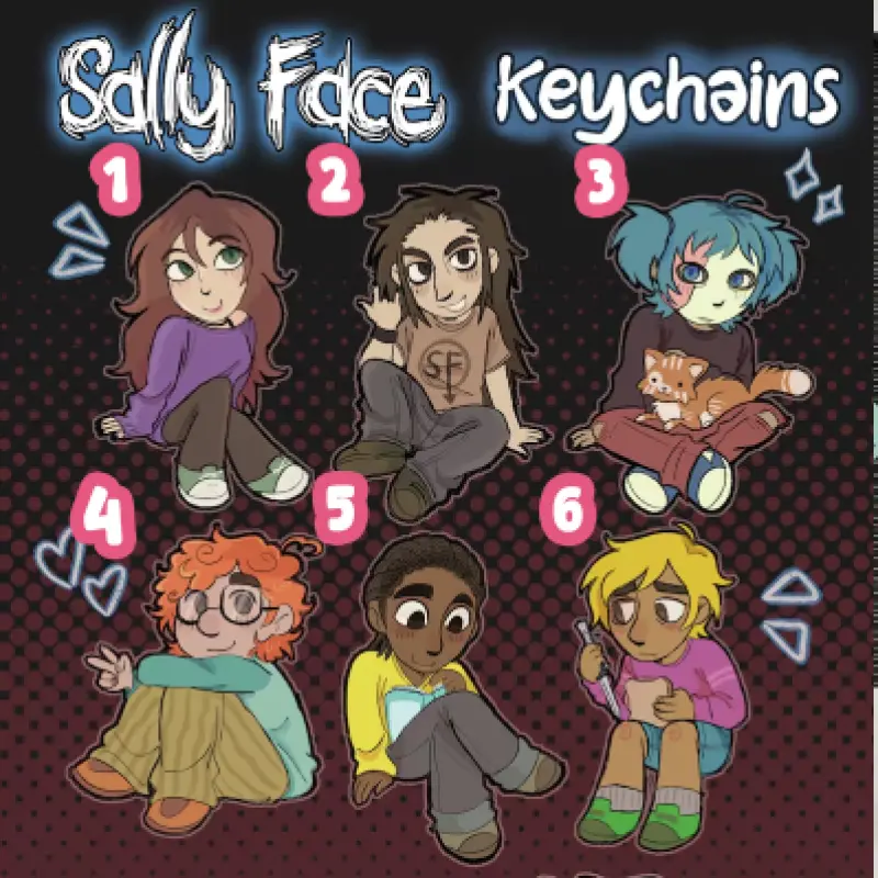 Sally Face game keychains