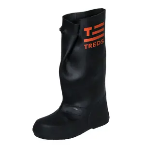 TREDS 17851 Médium TREDS 17” Rubber Concrete Boot Overboot Medium-Black Durable Waterproof Workwear