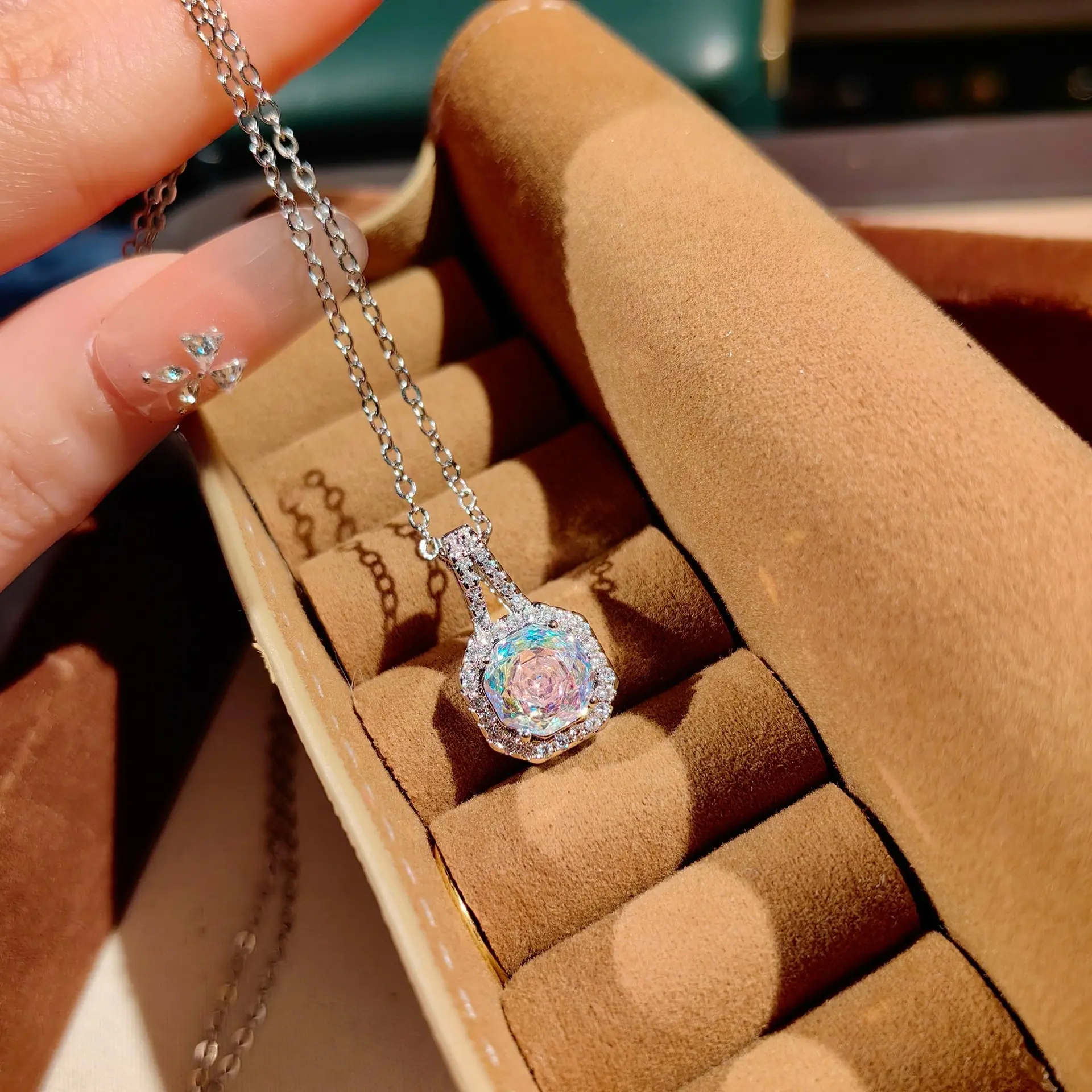 Colorful Diamond Pendant 