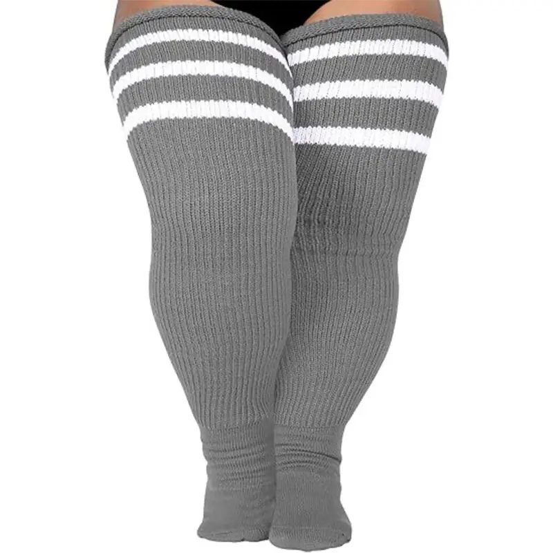 Plus Size Over-the-Knee Socks for Women, Soft Stretchy Cotton Blend with a Wide Calf Fit, Extra Large Over-the-Calf Style for Casual Everyday Wear, Extra Large Over-The-Calf Socks