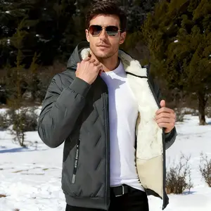 Autumn Winter Men’s Jacket - Sherpa-Lined Thickened, Fleece-Added Warm Coat for Daily Casual & Outdoor Menswear Tops winter outfits men heated jacket winter clothes men's fall outfits zip jackets coat