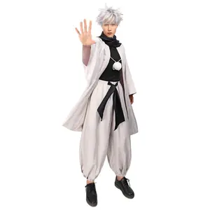 DAZCOS Toji Fushiguro Cosplay Costume Stretchy Top Pants Outfit Adult Unisex Short Sleeve Top Pants Suit Halloween Uniform