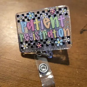 patient registration badge reel