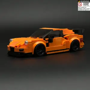 Mechanical Supercar Building Blocks Racing Car Model Kit, Diy Assembly Kit, Features Opening Doors and Rotating Wheels, DIY Bricks Toy for Adults and Teens, Collectible Racing Vehicle Display, Ideal Birthday and Holiday Gift for Boys and Car Fans