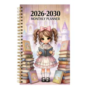2026-2030 Monthly Planner/Calendar - January 2026 to December 2030, 5-Year Monthly Planner, Reading Enthusiast Girl-Themed Cover Design Notebook, Annual and Daily Calendar Planning, Monthly Tabs, 60-Month Calendar, 5.5 x 8.3 inches, 71 Sheets/142 Pages Th