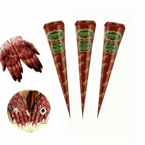 3pcs Henna Paste Temporary Tattoo Paste Waterproof Half-Permanent Henna Body Art Template, Ideal for Temporary Tattoos, Henna Designs