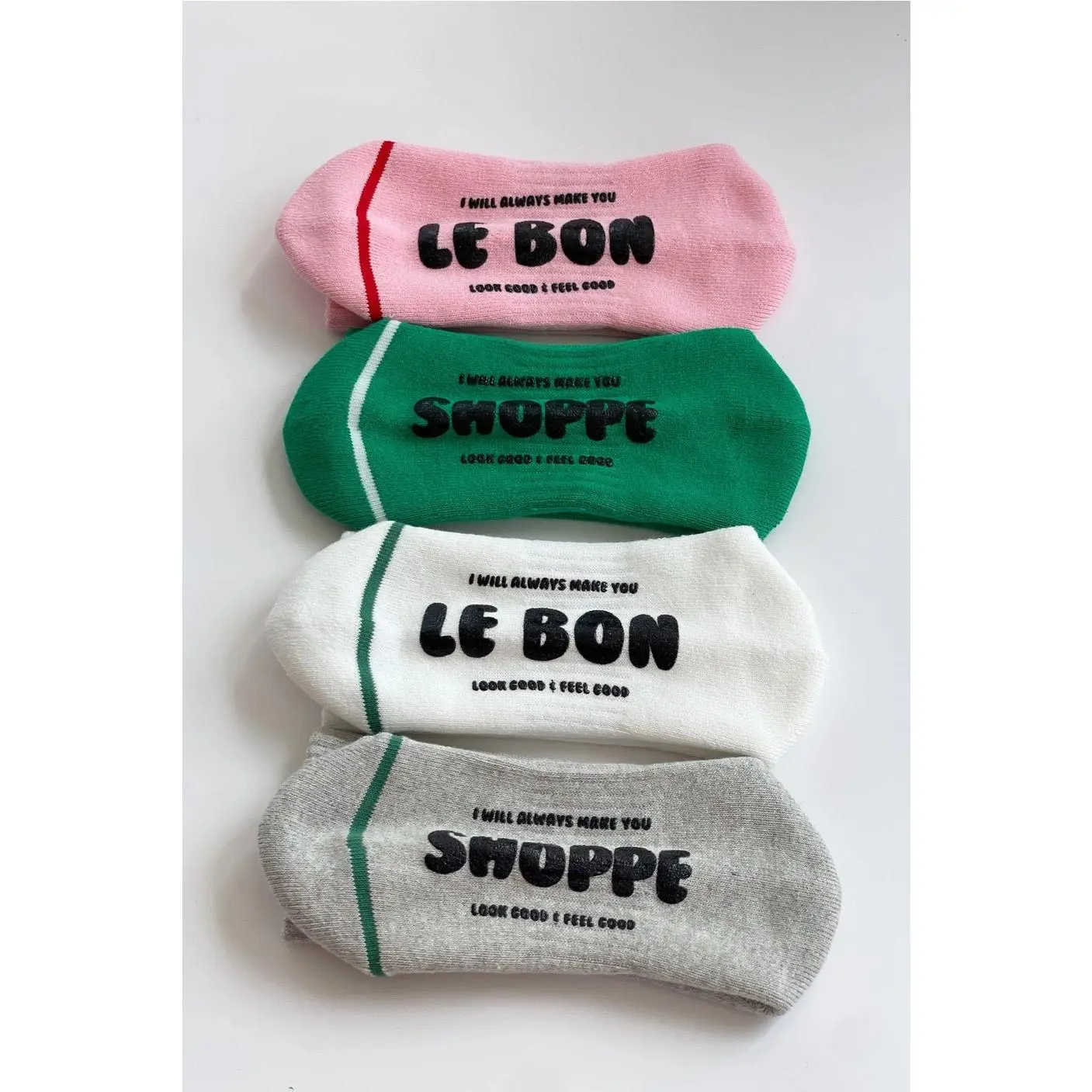 Women's Plain Crew-Length Socks, Cotton-Polyester Blend, Light Grip Sole for Flats & Clogs, Fits US Size 6-10, One Size Fits Most, Machine Washable, Cold Wash Only, Do Not Bleach, Ankle Hugger Fashion Socks