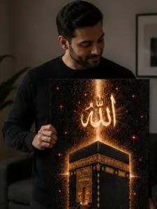 Luxury Kaaba Canvas Wall Art - Islamic Gold Home Decor