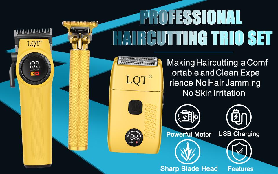 Rechargeable Cordless Hair Clipper Kit  Electric Trimmer  Includes Electric Shaver and Styling Trimmer, Professional Complete Hair Care Kit  cordless shaver home hair