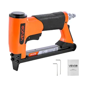 fathersdaygift VEVOR Pneumatic Staple Gun, 21 Gauge Air Upholstery Stapler for 80 Series Fine Wire Staples 1/2 Crown 1/4-5/8 Length, Max 150PCS Loading Air Staple Gun for Upholstering, Woodworking, DIY Projects