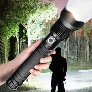 2024 New Aluminum Alloy Ultra XHP70.2 LED Flashlight -90000 Lumens, Zoomable, 3 Modes with 2x 1000mA batteries – Companion for Camping & Emergencies & Hiking & Walking Your Dog