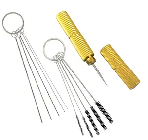 Piriuuo Multi-Purpose Airbrush Cleaning Kit, Spray Cleaning Repair Tool Airbrush Cleaner Airbrush Accessories Kit Includes 5 Pcs Cleaning Needles, 5 Pcs Cleaning Brushes and 1 Wash Needle Stainless Steel Convenient paint sprayer