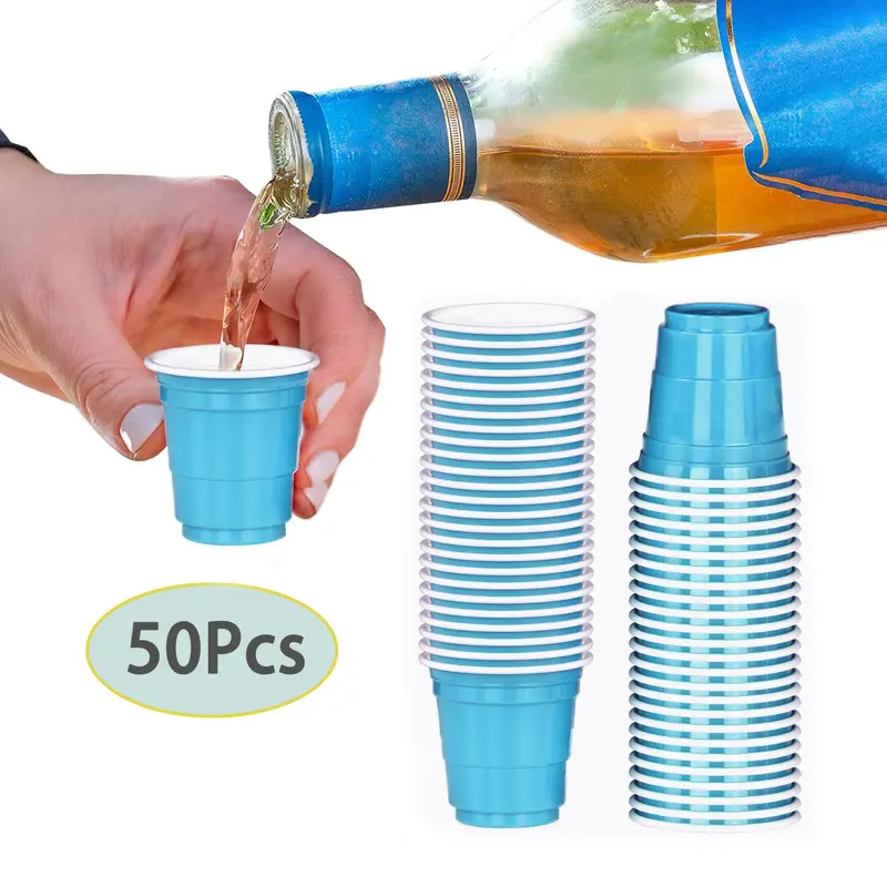 50pcs 50ml/1.7oz Mini Drinking Cups, Bulk Plastic Cups, Disposable Cups, Party Game Cups, Shot Cups, Cups Pack, Party Supplies