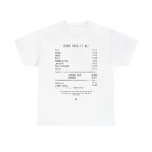 JESUS PAID IT ALL TEE - DISTRESSED LETTERING  Cotton Shirt Classic Classic