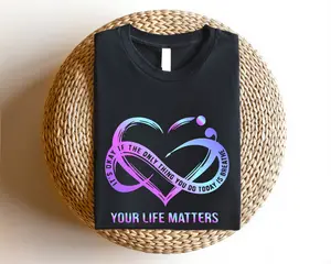 Suicide Prevention Awareness Shirt, Your Life Matters T-Shirt, Matching Suicide Family Support Tee, Psychologist Gift Tee. Cotton Fabric