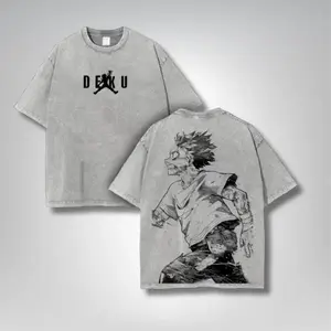Izuku Midoriya × My Hero Academia “One For All Protocol” Tee – Oversized Washed Anime Shirt | DEKU Front Logo × Aura Mode Manga Panel for Fans Who Don’t Just Rise — They Carry Hope
