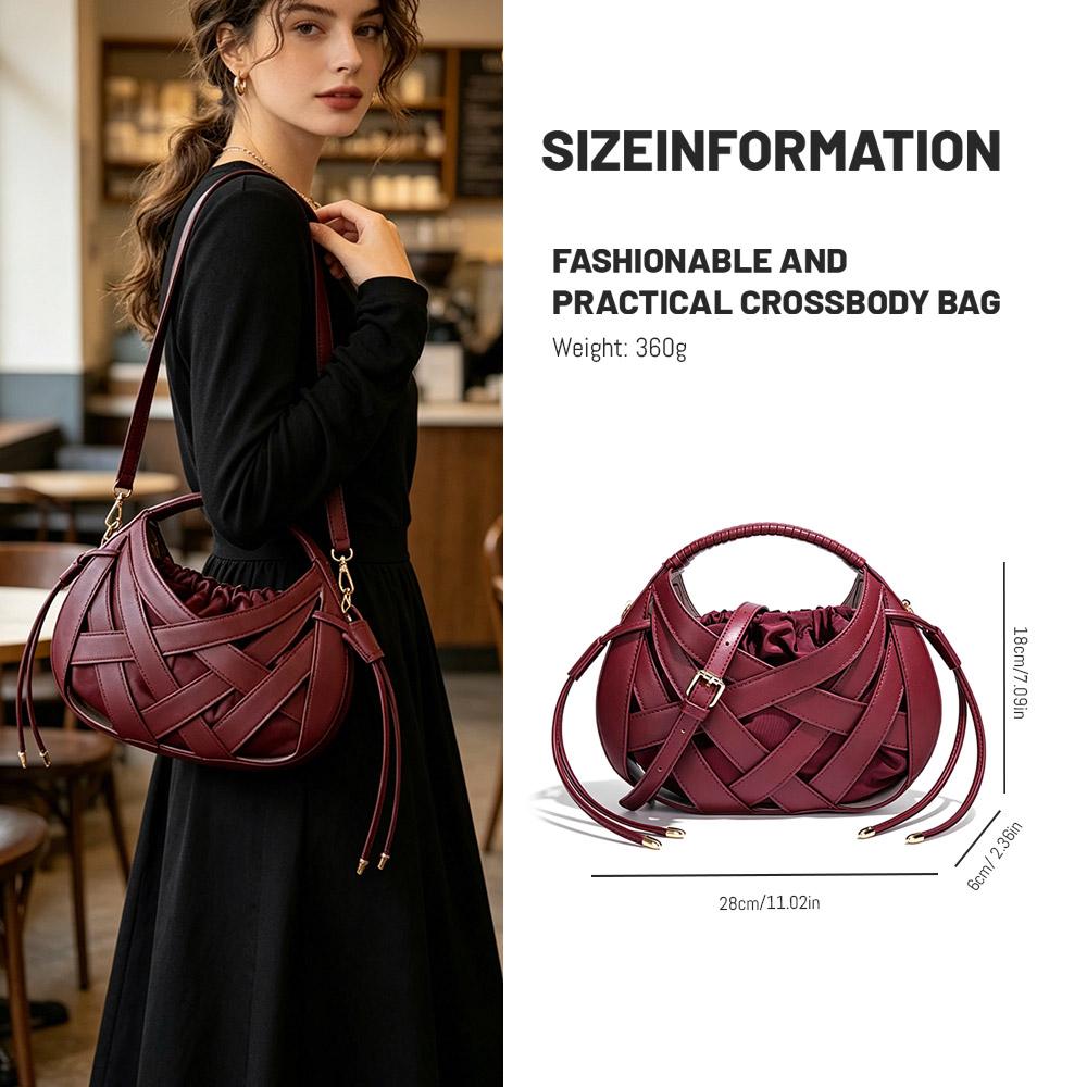 Women's 2026 New Woven High-End Handbag - Chic Korean Style Plain Weave Underarm Crossbody, Unique Niche Design Daily Use Bags, Aesthetic Casual Fashionable Commuter Accessory, Ideal Gift for Her, Aesthetic Shoulder Handbag