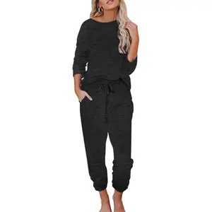 Ekouaer Womens Set Long Sleeve Loungewear Soft Lounge Set Joggers with Pockets casual pajamas Crew Neck Womenswear Nightwear Ekouaer Womens Set Long Sleeve Loungewear Soft Lounge Set Joggers with Pockets casual pajamas Crew Neck Womenswear Nightwear