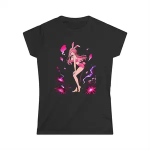 Anime Pink Bunny Girl Tee — Kawaii Magical Girl Shirt for Fans