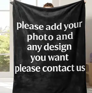 Custom Photo Personalized Family Blanket (1 Piece) - Warm & Comfortable for Family, Travel, and Office. Ideal Gift for Commemorative Events, Birthdays, and Holidays. Suitable for All Year Use.