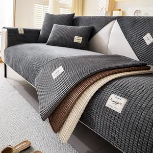 1pc Sofa Cover Plush Grid Sofa Cushion, Universal for Four Seasons, Pet Friendly, Anti-Slip Machine Washable Protective Cover, Su for Home Decoration Sofa Cushion Sofa Cover for Office, Bedroom, Living Room, etc. Washable Sofa Slipcover Sofa Couch Covers