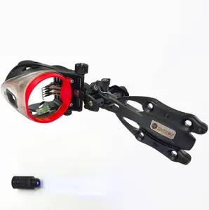 5-Pin Pro-Grade Bow Sight - Precision Hunting Sight with Micro-Adjustable .019" Fiber Optics & Integrated LED Pin Light