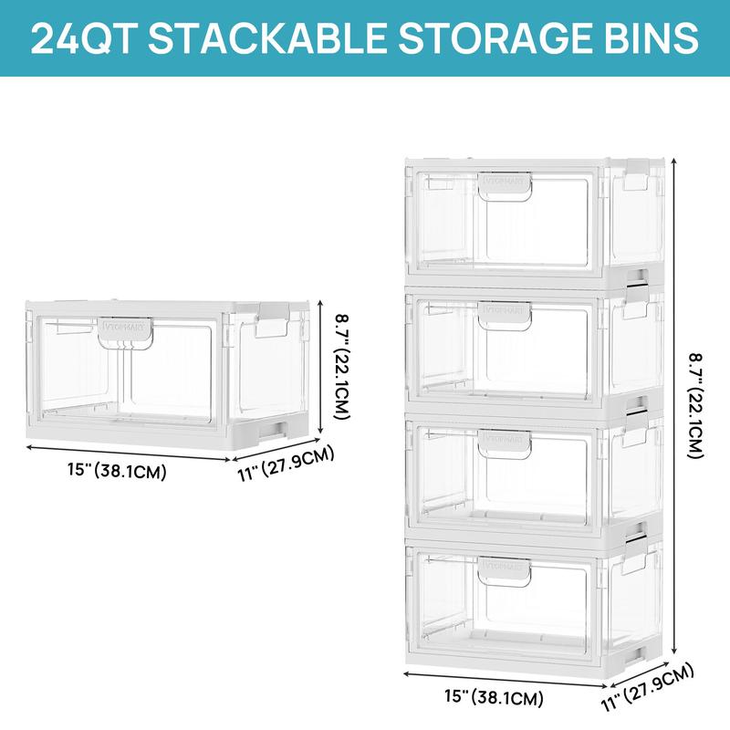 【New Arrrival】Vtopmart Hat Organizer for Baseball Caps,clothing with Clear Holder Box, Large Cap Storage with Sliding Tray, Stackable Rack Display Case & Magnetic Door, New Year Hauls