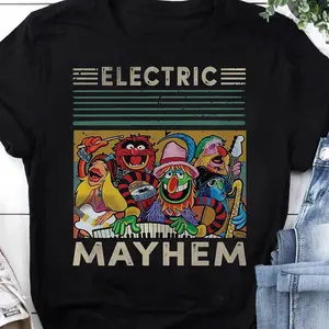 Electric Mayhem Lovers Vintage T-Shirt, Dr. Teeth and The Electric Mayhem Band Shirt, Retro Muppets Fan Tee, Classic Rock Parody Shirt