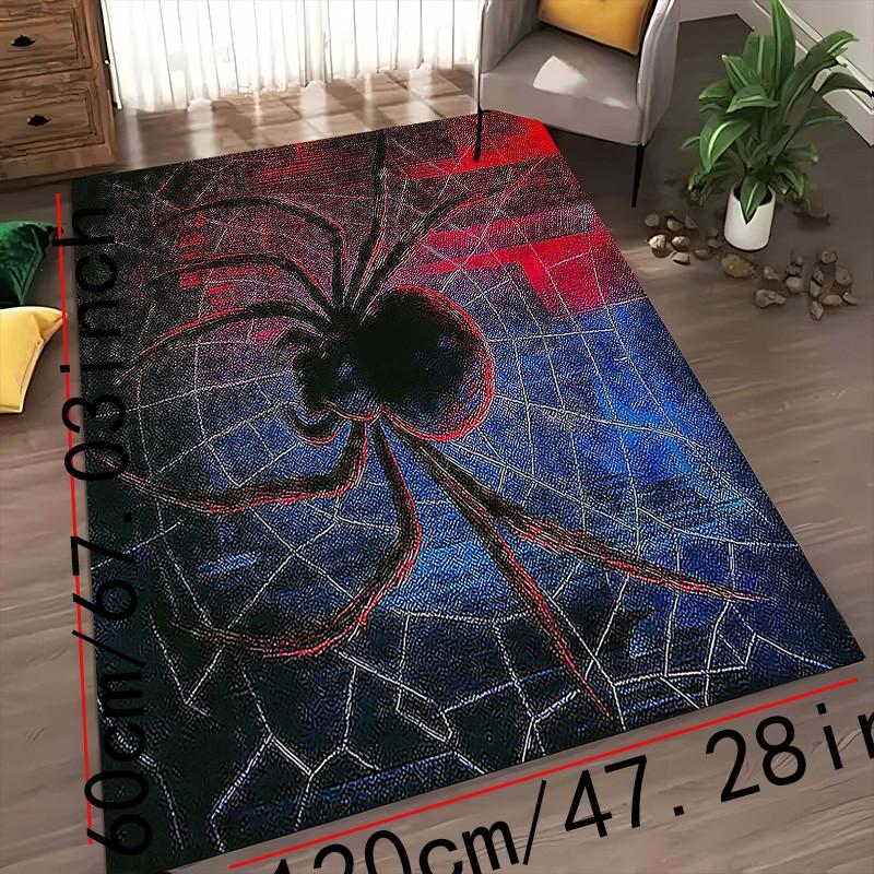 Spider-Man Dark Web Entrance Mat, Durable High-End Printed Door Mat, Living Room Decorative Rug, Suitable for Bedroom, Bathroom, Kitchen, Laundry Room