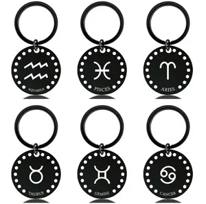 Zodiac Sign Keychains | 12 Astrology Designs | Gold, Silver & Black Options | Star Sign Gift | Trendy Accessories for Her | Astrology Gifts | Aries Taurus Gemini Cancer Leo Virgo Libra Scorpio Sagittarius Capricorn Aquarius Pisces