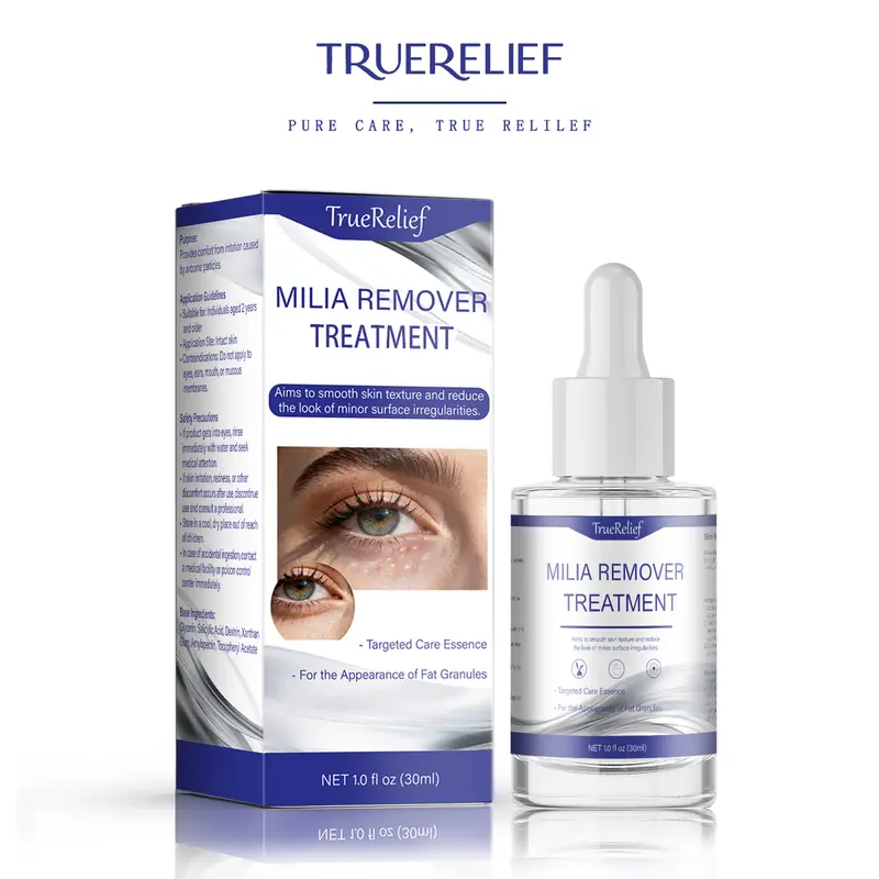 Milia & Acne Care Exfoliating Face Serum - Alcohol-Free Repairing Enhancing Complexion Formula, Glycolic Acid Dullness Reducer, Salicylic-Hyaluronic Acid Duo 30ml (0.85oz) Pimple Relief Acne Smoothing Serums & Essences for Skin Texture Repair
