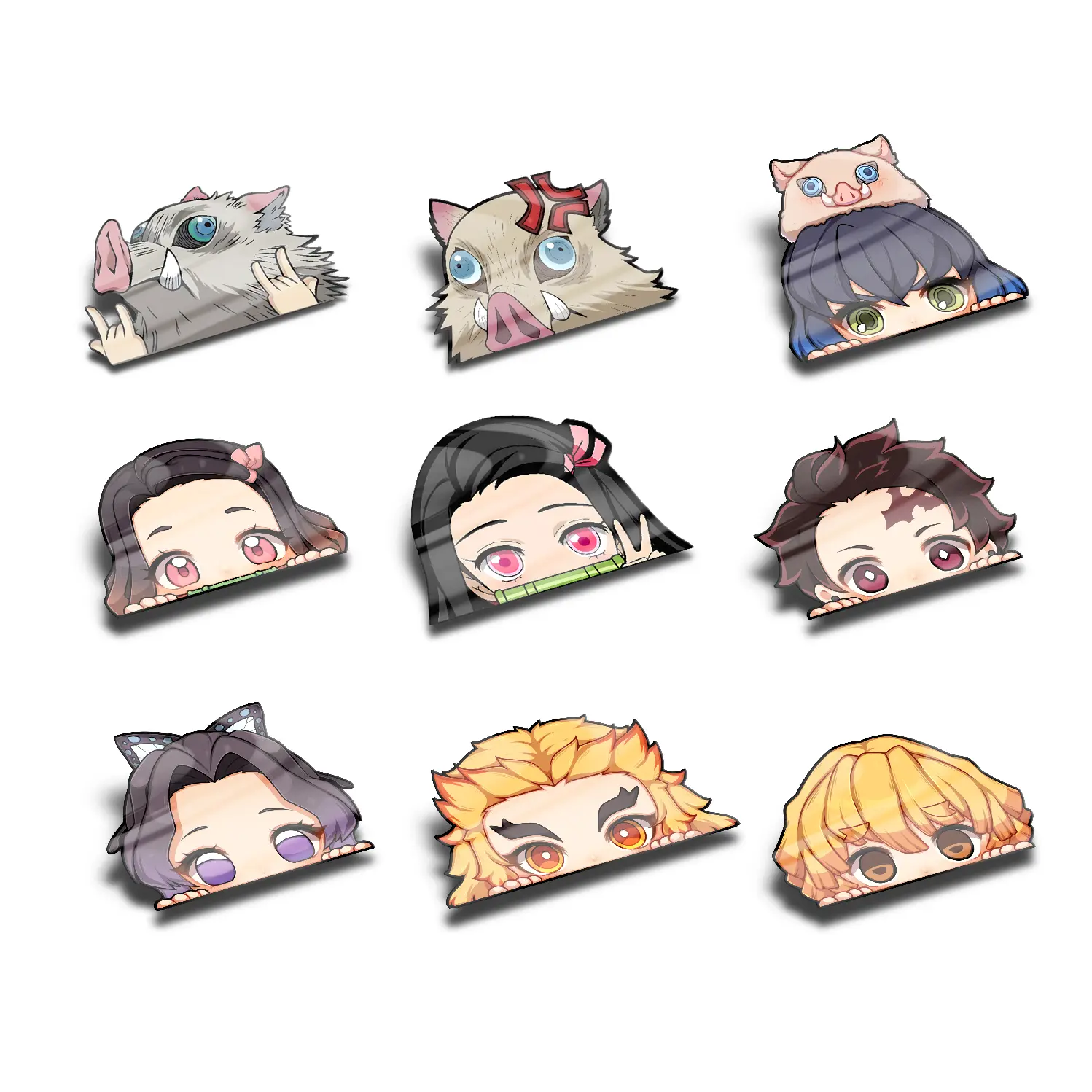 Glossy Demon Slayer Peeker Sticker Glossy Demon Slayer Peeker Sticker