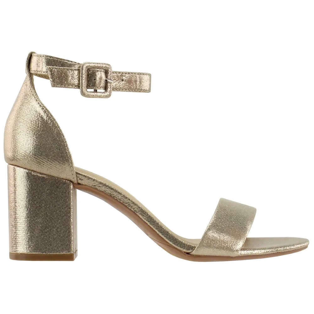 CL by Laundry Womens Jody Metallic Block Dress Sandals Mid Heel 2-3" - Gold  - TikTok Shop