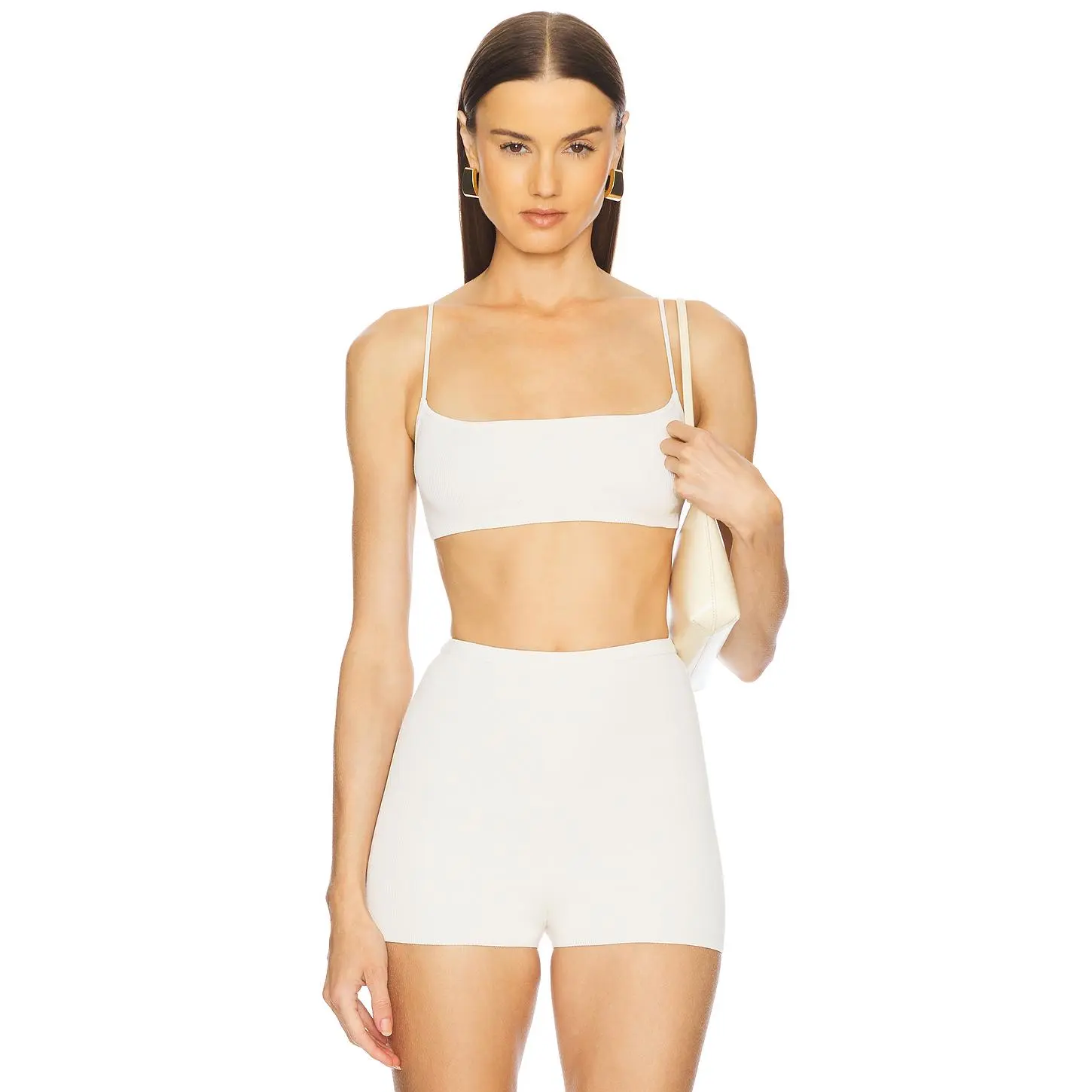 L'Academie Viv Knit Bralette in Ivory