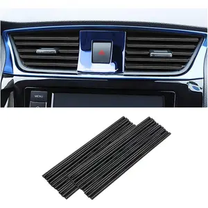 Car Air Conditioner Decoration Strip, Universal Waterproof Bendable PVC Air Vent Outlet Trim Decoration, Suitable for Most Air Vent Outlet, Car Interior Accessories, 20 Pieces