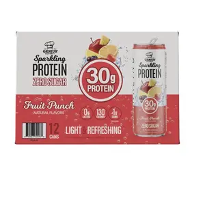 Genius Gourmet Sparkling Protein, Fruit Punch, 12 fl. oz., 12 pk.