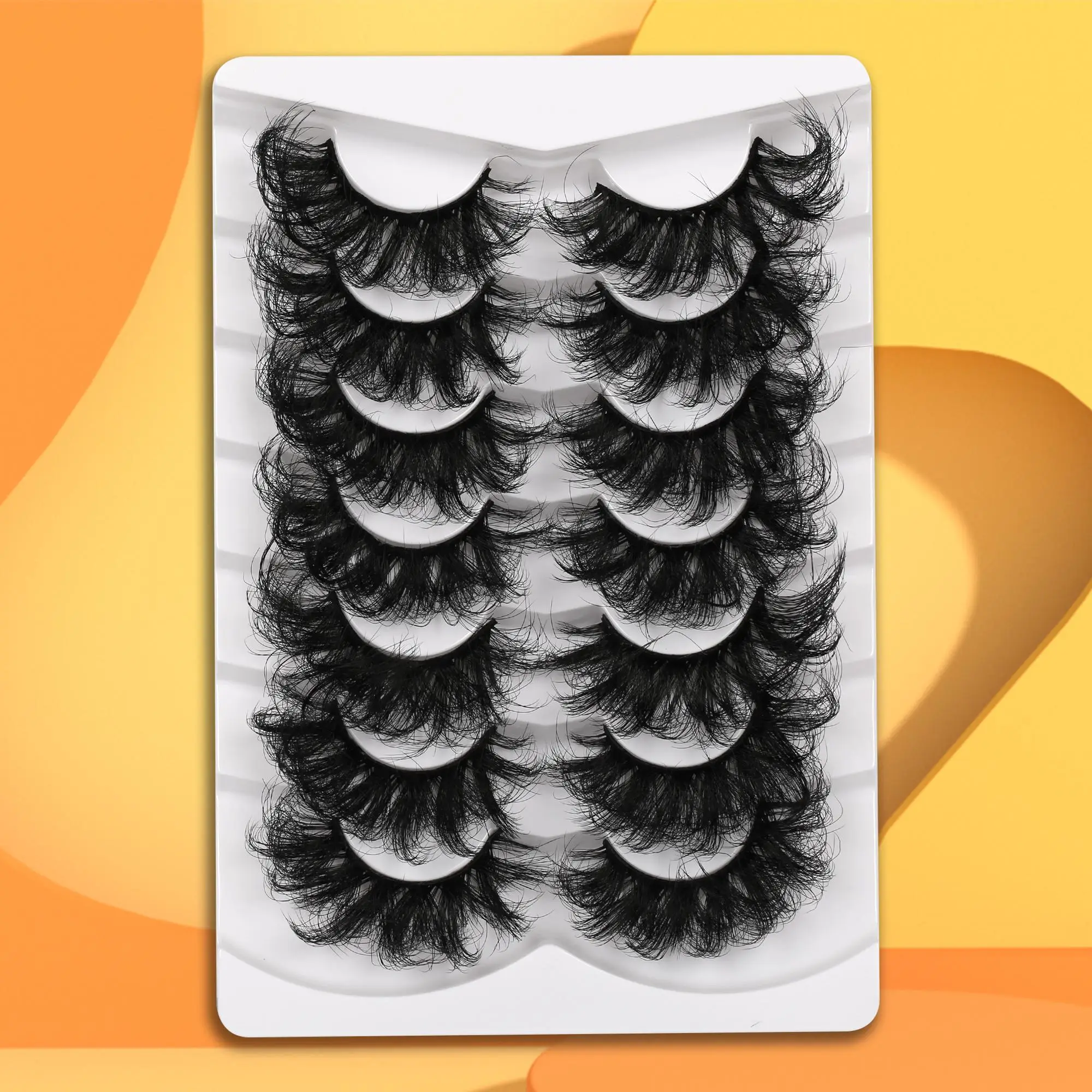 Fluffy False Eyelashes, Natural Look Cross Eyelash for Women, Curling Volumized Eye Makeup Strips Lashes for Eyelash Extension, Summer Eye Makeup Tool