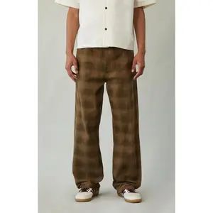 Pacsun Men's Dylan Baggy Jeans Plaid Brown