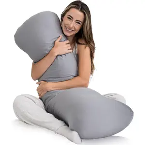 Weighted  Pillow 8lbs - Weighted Pillow for Deeper Sleep (48" x 14") - Cooling  Pillows for Adults, Full  Pillow for Sleeping, Side Sleeper  Pillows with Cover (X-Large)