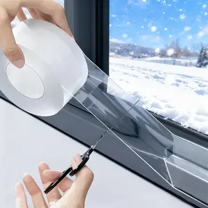 20-Mil Thick Window Insulation for Winter -Free, Heavy Duty Transparent Window Weather Sealing Tape, Weather Resistant, 2"x33FT Window Seal Tape Blocks Drafts for Doors Windows