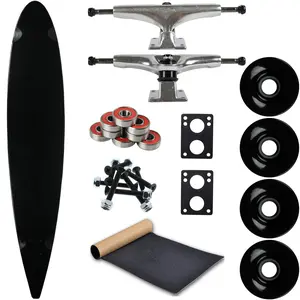 Moose Longboard Complete 9" x 47.75" Pintail Black