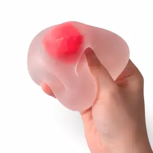 6cm Frosted Strawberry Maltose\Vaseline Squishy - Soft Fidget Stress Ball |TikTok Viral Sensory Toy Strawberry Marshmallow Squeeze Ball Toy, Kawaii Squishies, Slow Rebound Handmade Creative Gift, Stress Relief Fidget Toy for Kids & Adults