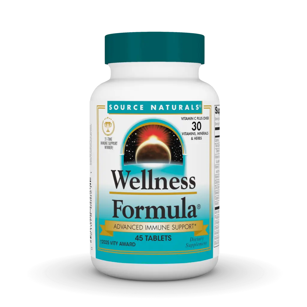Wellness Formula | Award Winning Immune Defense | 30+ Herbs & Vitamins | Since 1982 | Source Naturals